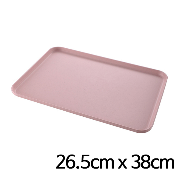 사각 쟁반 트레이 핑크 (26.5 x 38cm)