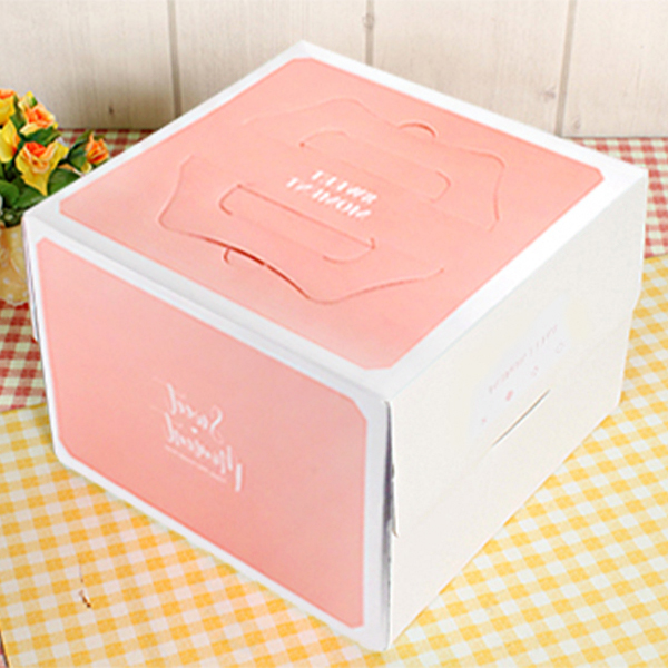 파스텔 케이크 상자 1호 - 핑크