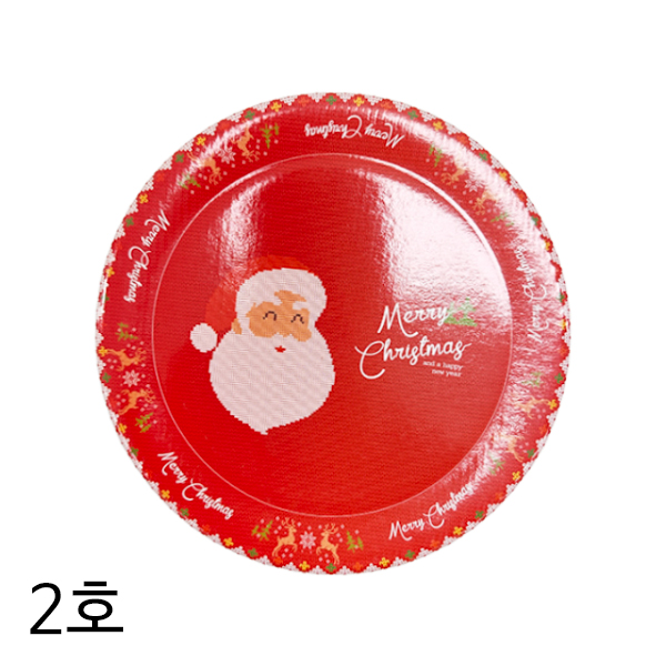 메리 크리스마스 산타 접시 2호 (5개)