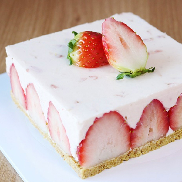 [출력레시피] 딸기 레어 치즈케이크