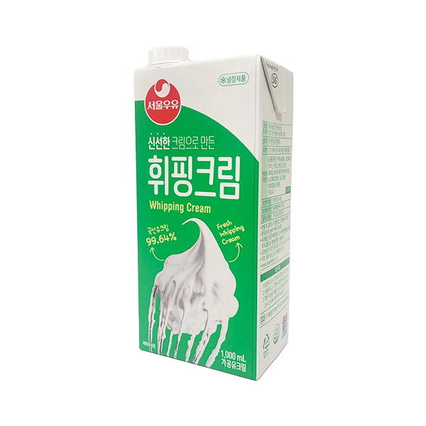 서울우유 동물성 무가당 휘핑크림 1000ml